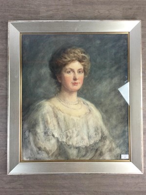 Lot 369 - PORTRAIT OF A SOCIETY LADY, A WATERCOLOUR BY HENRY WRIGHT KERR