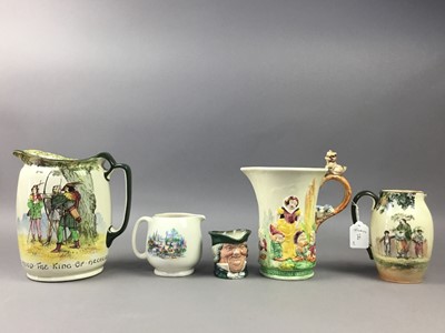 Lot 284 - A BURLEIGH WARE JUG AND OTHER JUGS