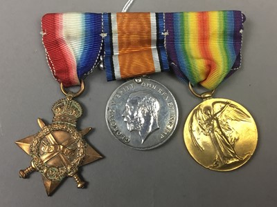 Lot 353 - A TRIO OF FIRST WORLD WAR MEDALS