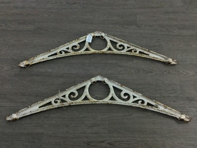 Lot 372 - A SET OF NINE VICTORIAN CAST IRON BRACKETS