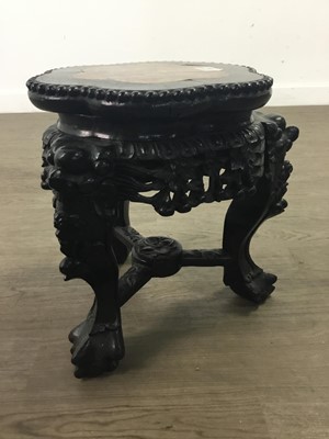 Lot 1108 - A CHINESE IRONWOOD PEDESTAL TABLE