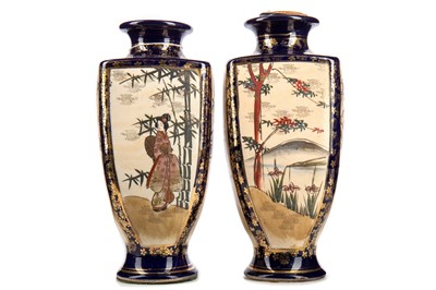 Lot 1111 - A PAIR OF EARLY 20TH CENTURY JAPANESE SATSUMA VASES