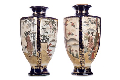 Lot 1111 - A PAIR OF EARLY 20TH CENTURY JAPANESE SATSUMA VASES