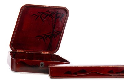 Lot 1113 - TWO JAPANESE LACQUERED BOXES