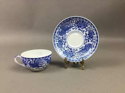 Lot 413 - A NORITAKE BLUE AND WHITE COFFEE SERVICE