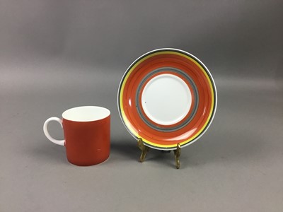 Lot 415 - A SET OF SIX WEDGWOOD 'SUSIE COOPER' DESIGN COFFEE CANS WITH SAUCERS