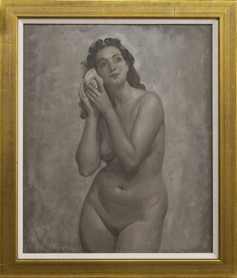 Lot 294 - WOMAN WITH A SEASHELL, A PASTEL BY JOHN BULLOCH SOUTER