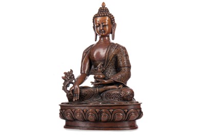 Lot 1141 - A CHINESE COPPER ALLOY BUDDHA