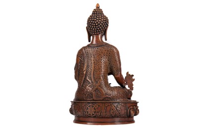 Lot 1141 - A CHINESE COPPER ALLOY BUDDHA