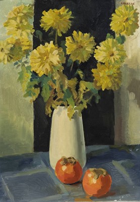 Lot 25 - STILL LIFE WITH ORANGES, AN OIL BY NIGEL MCISAAC