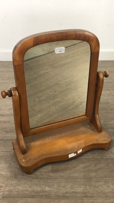 Lot 444 - A LIDDED BOX ON STAND AND A SMALL DRESSING MIRROR