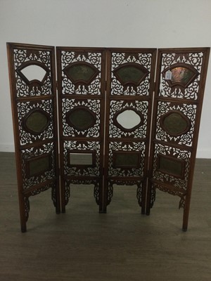 Lot 434 - A CHINESE FOUR FOLD FIRESCREEN