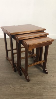 Lot 448 - A NEST OF THREE TABLES AND OTHER ITEMS