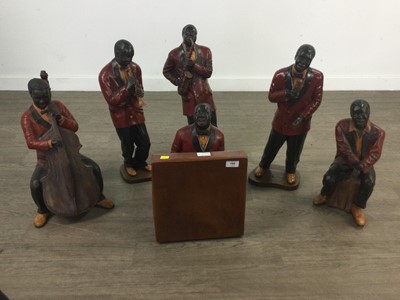 Lot 428 - A GROUP OF SIX RESIN JAZZ BAND FIGURES
