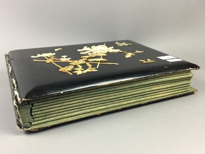 Lot 302 - A JAPANESE PHOTOGRAPH ALBUM, LAMPS, AND OTHER OBJECTS