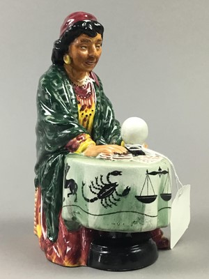 Lot 303 - A ROYAL DOULTON FIGURE OF THE 'FORTUNE TELLER' AND OTHER ITEMS