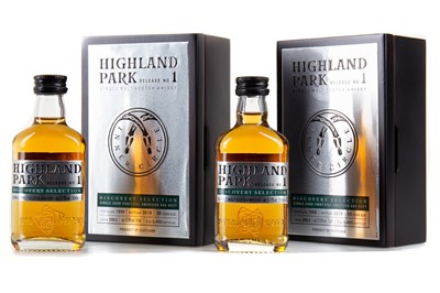 Lot 21 - TWO HIGHLAND PARK 1998 20 YEAR OLD DISCOVERY SELECTION CASK #2863 MINIATURES