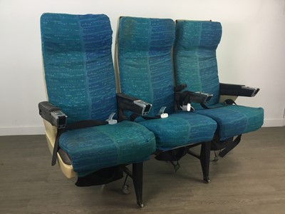 Lot 388 - A ROW OF THREE BOEING 707 PASSENGER SEATS