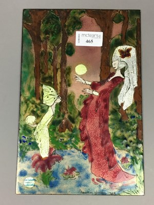 Lot 465 - AN ENAMEL PANEL BY MIRIAM YOUNG