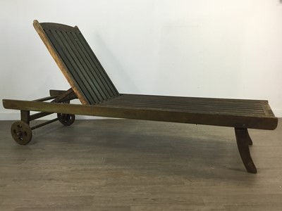 Lot 521 - A PAIR OF GARDEN LOUNGERS