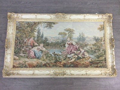 Lot 526 - A FRAMED TAPESTRY