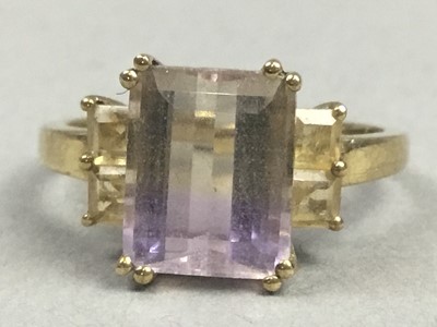 Lot 476 - TWO NINE CARAT GOLD GEM SET RINGS