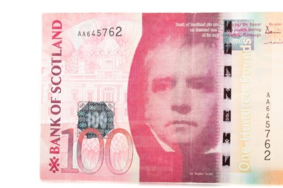 Lot 9 - THE BANK OF SCOTLAND £100 NOTE