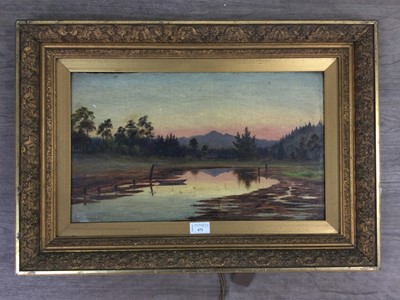 Lot 471 - BOAT ON LOCH, AN OIL BY CHT STERNDALE