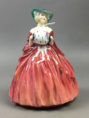 Lot 489 - A ROYAL DOULTON FIGURE OF 'GENEVIEVE' AND FOUR OTHERS