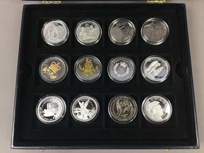 Lot 490 - TWELVE CROWN SIZED ENCAPSULATED COINS, CASED