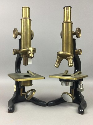 Lot 503 - TWO W. WATSON & SONS 'KLIMA' MONOCULAR MICROSCOPES