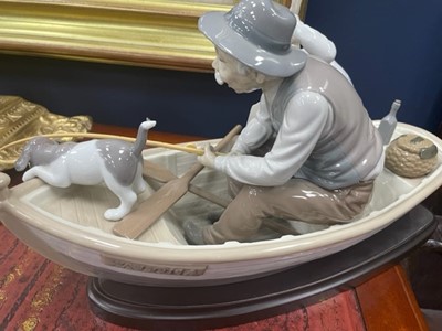 Lot 511 - A LLADRO FIGURE OF 'FISHING WITH GRAMPS'