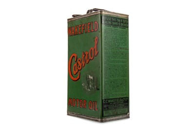 Lot 921 - A 1920s WAKEFIELD CASTROL MOTOR OIL TIN
