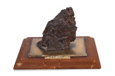 Lot 61 - A PIECE OF SHRAPNEL FROM H.M.S. LION, THE BATTLE OF DOGGER BANK
