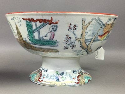 Lot 575 - A SCOTTISH BELL'S POTTERY CHINOISERIE BOWL ANOTHER BOWL AND A JUG