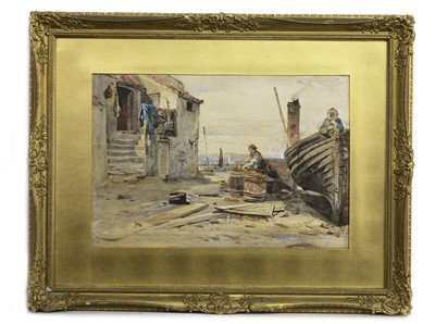 Lot 299 - NEWHAVEN, A WATERCOLOUR BY ROBERT THORBURN ROSS