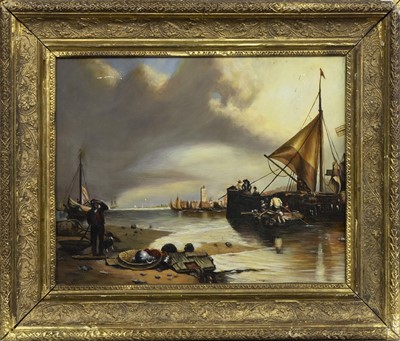 Lot 304 - APPROACHING STORM, AN OIL BY WILLIAM ROXBY BEVERLEY