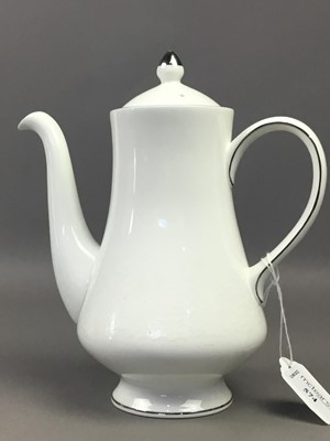 Lot 574 - A WEDGWOOD 'SILVER ERMINE' PATTERN COFFEE SERVICE