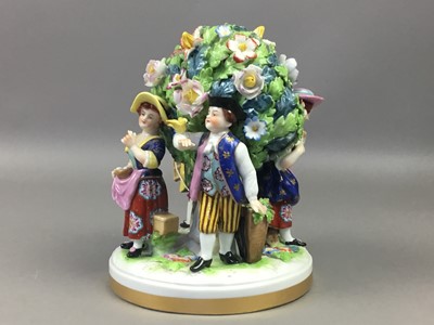 Lot 576 - A CONTINENTAL PORCELAIN FIGURE GROUP