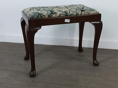 Lot 571 - A MAHOGANY DRESSING STOOL