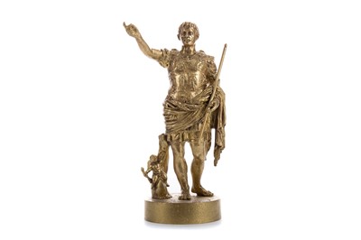 Lot 593 - A GILT METAL FIGURE OF JULIUS CAESAR