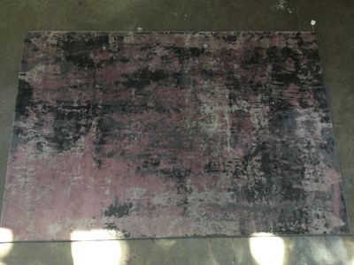 Lot 140A - A LARGE MODERN PINK AND GREY RUG