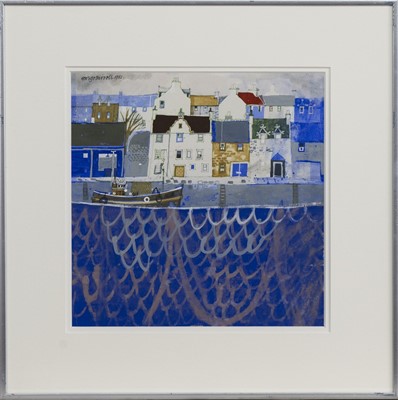 Lot 38 - BLUE HARBOUR, CRAIL, A MIXED MEDIA BY GEORGE BIRRELL
