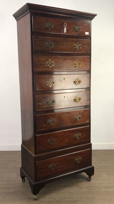 Lot 613 - AN EDWARDIAN MAHOGANY TALLBOY