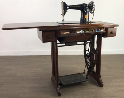 Lot 616 - A SINGER SEWING MACHINE TREADLE