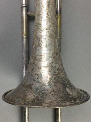 Lot 646 - AN 'ALLIANCE' PLATED TROMBONE
