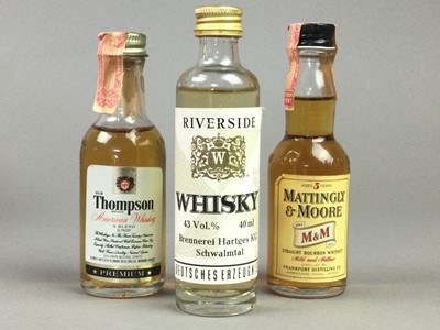 Lot 657 - A LOT OF ASSORTED WHISKY MINIATURES