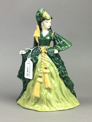 Lot 648 - A ROYAL DOULTON FIGURE OF 'GONE WITH THE WIND' AND EIGHT OTHERS
