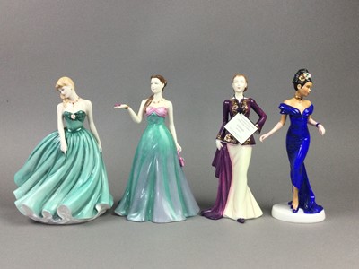 Lot 648 - A ROYAL DOULTON FIGURE OF 'GONE WITH THE WIND' AND EIGHT OTHERS