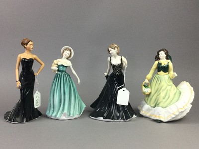 Lot 648 - A ROYAL DOULTON FIGURE OF 'GONE WITH THE WIND' AND EIGHT OTHERS